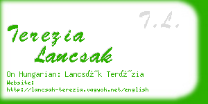 terezia lancsak business card